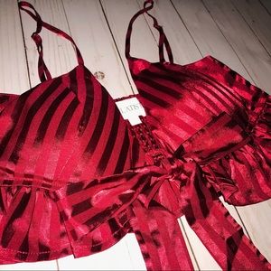 L’ATISTE | Size: Small | Color: Red Wine Crop Top